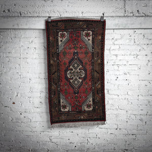 Mid 20th Century Caucasian Wool Accent Oriental Hand Knotted Rug