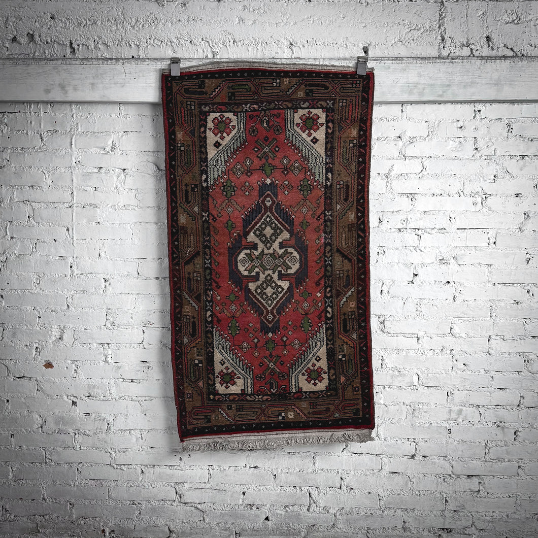 Mid 20th Century Caucasian Wool Accent Oriental Hand Knotted Rug