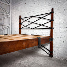 Load image into Gallery viewer, Arts &amp; Craft Full Mesquite &amp; Iron Bed
