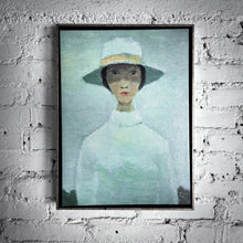 Load image into Gallery viewer, Jean Paul Lemieux Giclee Portrait Woman in Hat
