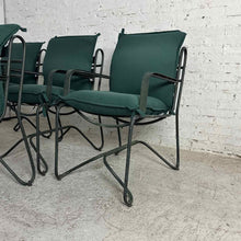 Load image into Gallery viewer, Set of 4 MCM Green Ribbon Slat Chairs
