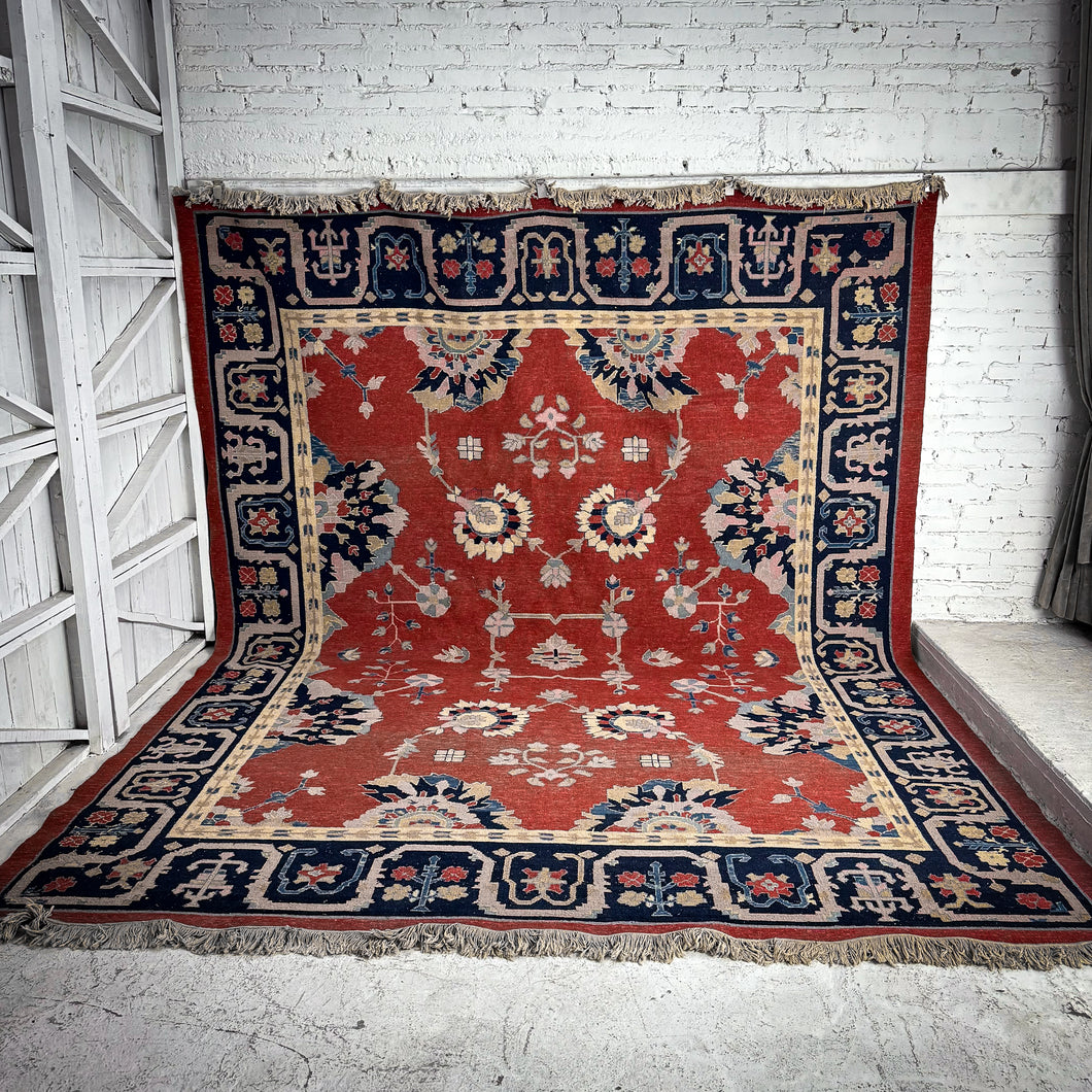 Central Asia Traditional Wool Area Hand-Knotted Rug