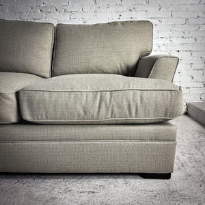 Contemporary Textured Fabric Loveseat