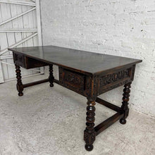 Load image into Gallery viewer, Spanish Revival Carved Wood Writing Desk

