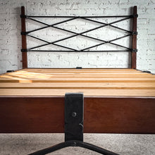 Load image into Gallery viewer, Arts &amp; Craft Full Mesquite &amp; Iron Bed
