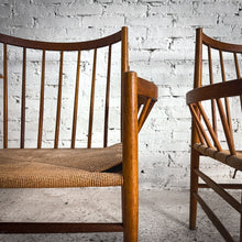 Load image into Gallery viewer, Set of 2 1950&#39;s Danish Oak Armchair
