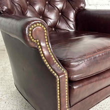 Load image into Gallery viewer, Vintage Tufted Leather Club Chair
