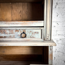 Load image into Gallery viewer, Vintage Monumental Gustavian Distressed Wood Display Cabinet
