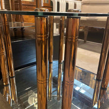 Load image into Gallery viewer, 1970's Postmodern Chrome &amp; Glass End Table
