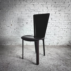 Set of 6 1980's Cattelan Italia Leather Dining Chair