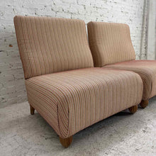 Load image into Gallery viewer, Pair of Transitional Stripped Slipper Chairs
