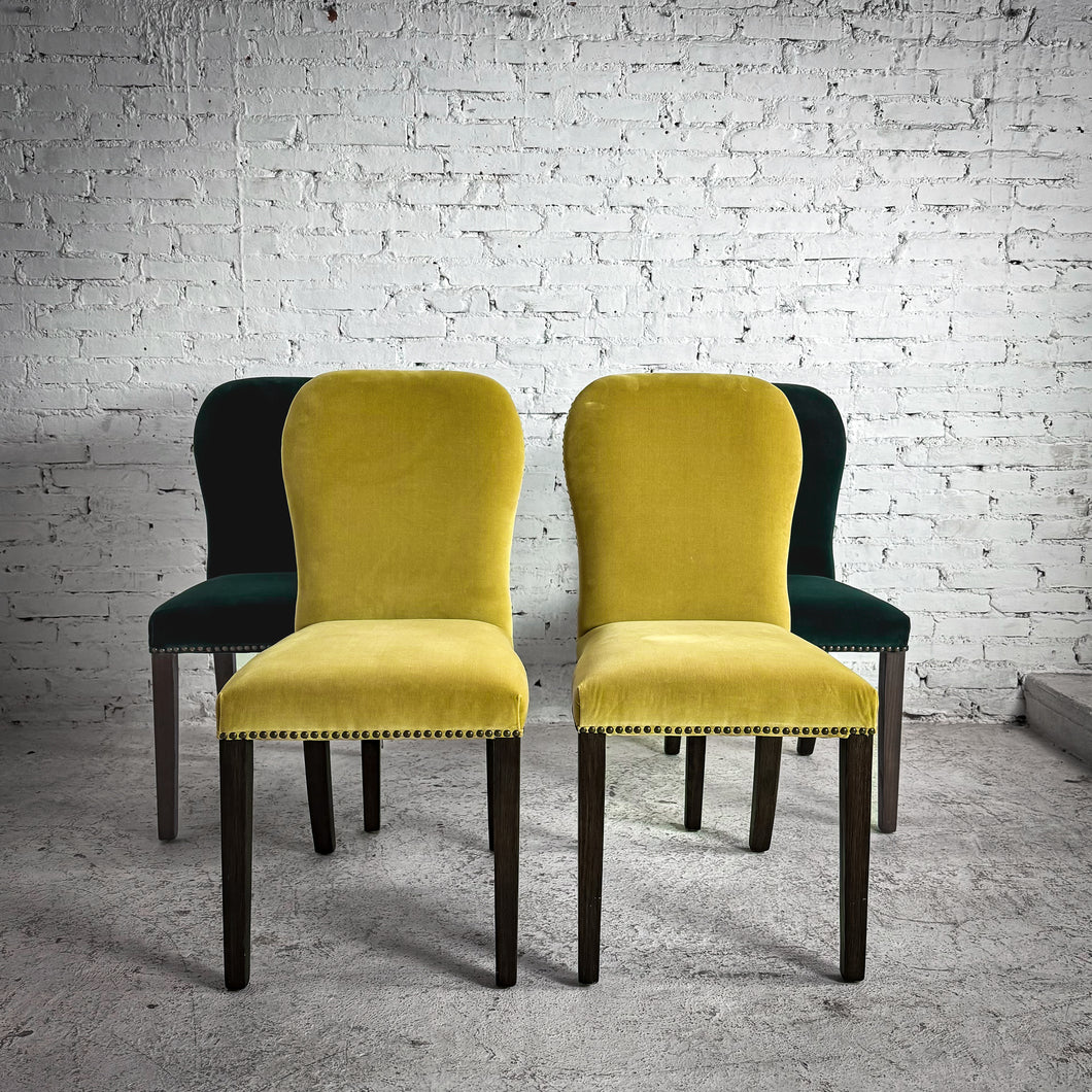 Set of 4 OKA Stafford Velvet Dining Chair