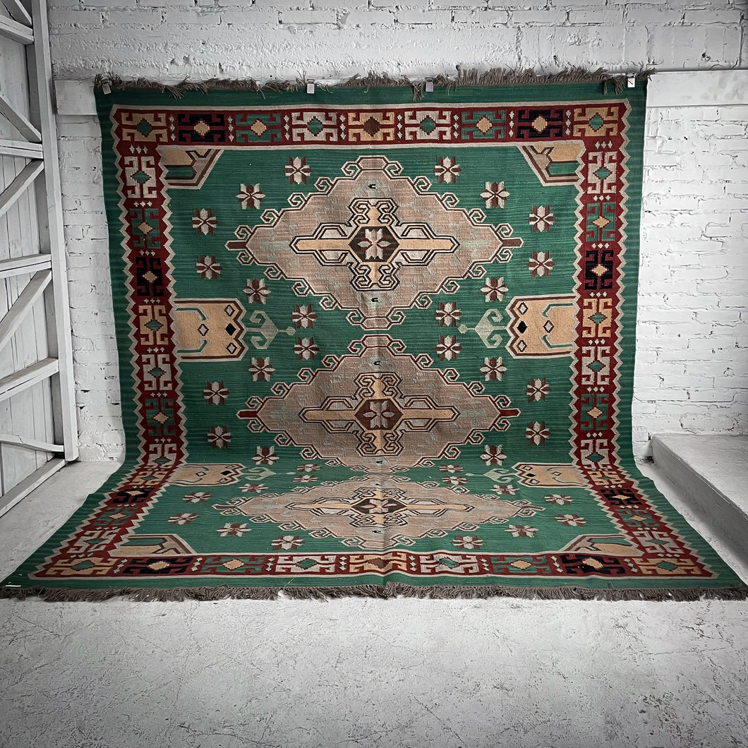 Kazak Wool Area Turkish Flatweave Rug