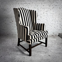 Load image into Gallery viewer, Modern Stripe Upholstered Wingback Chair
