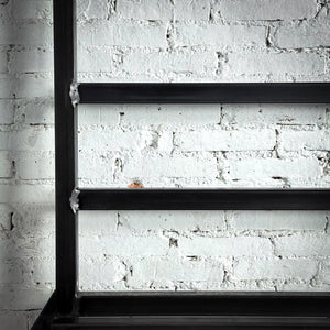 Industrial King Black Metal Bed