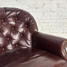Load image into Gallery viewer, Vintage Tufted Leather Club Chair
