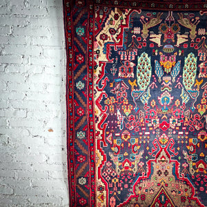 Mid Century Area Persian Knotted Rug