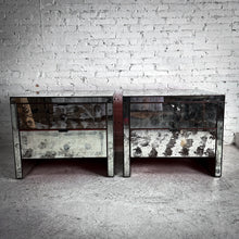 Load image into Gallery viewer, Set of 2 Contemporary Mirror Nightstand
