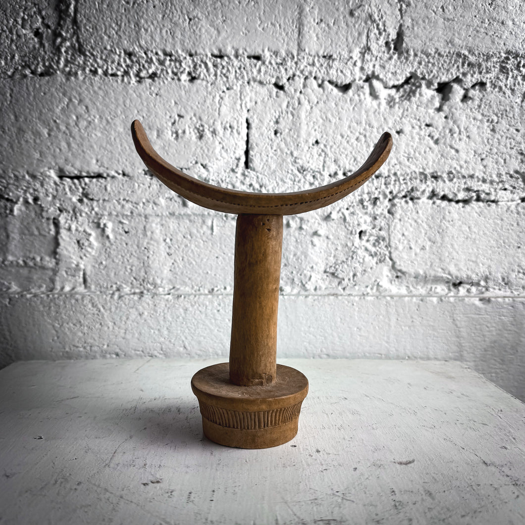Mid Century Ethiopian Wood Headrest Ethnic Arts