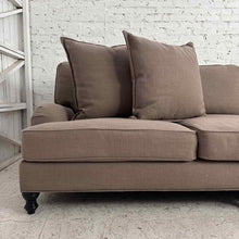 Load image into Gallery viewer, English Roll Arm 3-Seat Taupe Sofa
