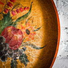 Load image into Gallery viewer, Folk Art Painted Wood Plate Wall Decor
