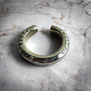 1950's Rajasthan Silvered Copper Cuff