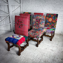 Load image into Gallery viewer, Vintage Huipil Upholstered Wood Chair
