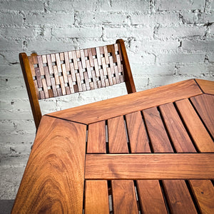 Set of 7 Danish Oil Teak Garden Table and Chairs