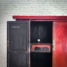 Load image into Gallery viewer, Antique Chinese Lacquered Elm Wood Altar Cabinet
