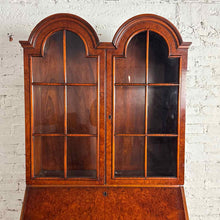 Load image into Gallery viewer, Queen Anne Style Burl Walnut Double-Dome Secretary Bookcase
