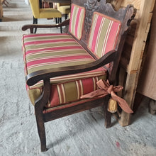 Load image into Gallery viewer, 1880's Victorian Eastlake Style Wood Frame Bench
