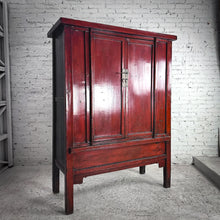 Load image into Gallery viewer, Antique Chinese Lacquered Elm Wood Altar Cabinet
