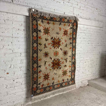 Load image into Gallery viewer, 1970's Mexican Temoaya Wool Rug with Geometric and Animal Motifs
