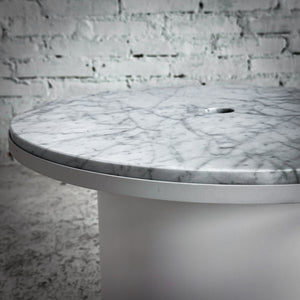Blu Dot Plateau Carrara Marble Side Table