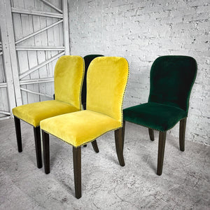 Set of 4 OKA Stafford Velvet Dining Chair