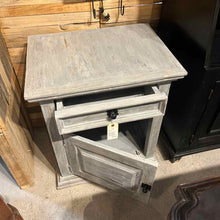 Load image into Gallery viewer, Rustic Mexican Grey-Wash Nightstand
