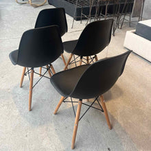 Load image into Gallery viewer, Set of 4 MCM Style Black Chairs
