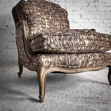 Load image into Gallery viewer, Late 20th C. Oversized Louis XV Style Leopard Print Lounge Chair
