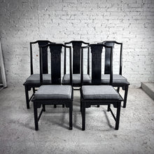Load image into Gallery viewer, Set of 5 Century Furniture Asian Style Ebonized Dining Chair
