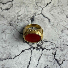 Load image into Gallery viewer, Vintage MIMA 18K Gold Carnelian Fashion Ring

