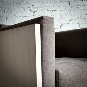 Mid-Century Style Painted Wood Cubic Lounge Chair