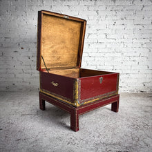 Load image into Gallery viewer, 19th Century Chinese Lacquered Leather Clad Trunk
