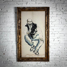 Load image into Gallery viewer, Mid Century Unsigned Figurative Paper Lithograph Print
