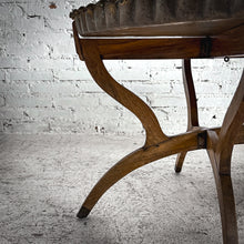 Load image into Gallery viewer, Moroccan Engraved Brass &amp; Wood Cocktail Table
