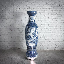 Load image into Gallery viewer, Monumental Chinese Export Blue &amp; White Porcelain Floor Vase
