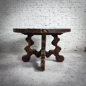 Antique Colonial Waxed Hardwood Cocktail Table
