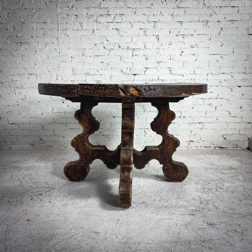 Antique Colonial Waxed Hardwood Cocktail Table