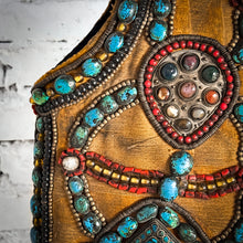 Load image into Gallery viewer, Antique Uzbek Handcrafted Applique Silk Decorative Folk Piece
