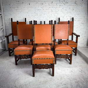 Set of 8 Jason Scott Collection Old World Oak Dining Chair