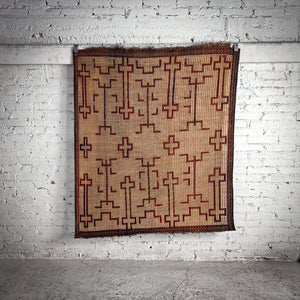 African Woven Palm & Leather Natural Fiber